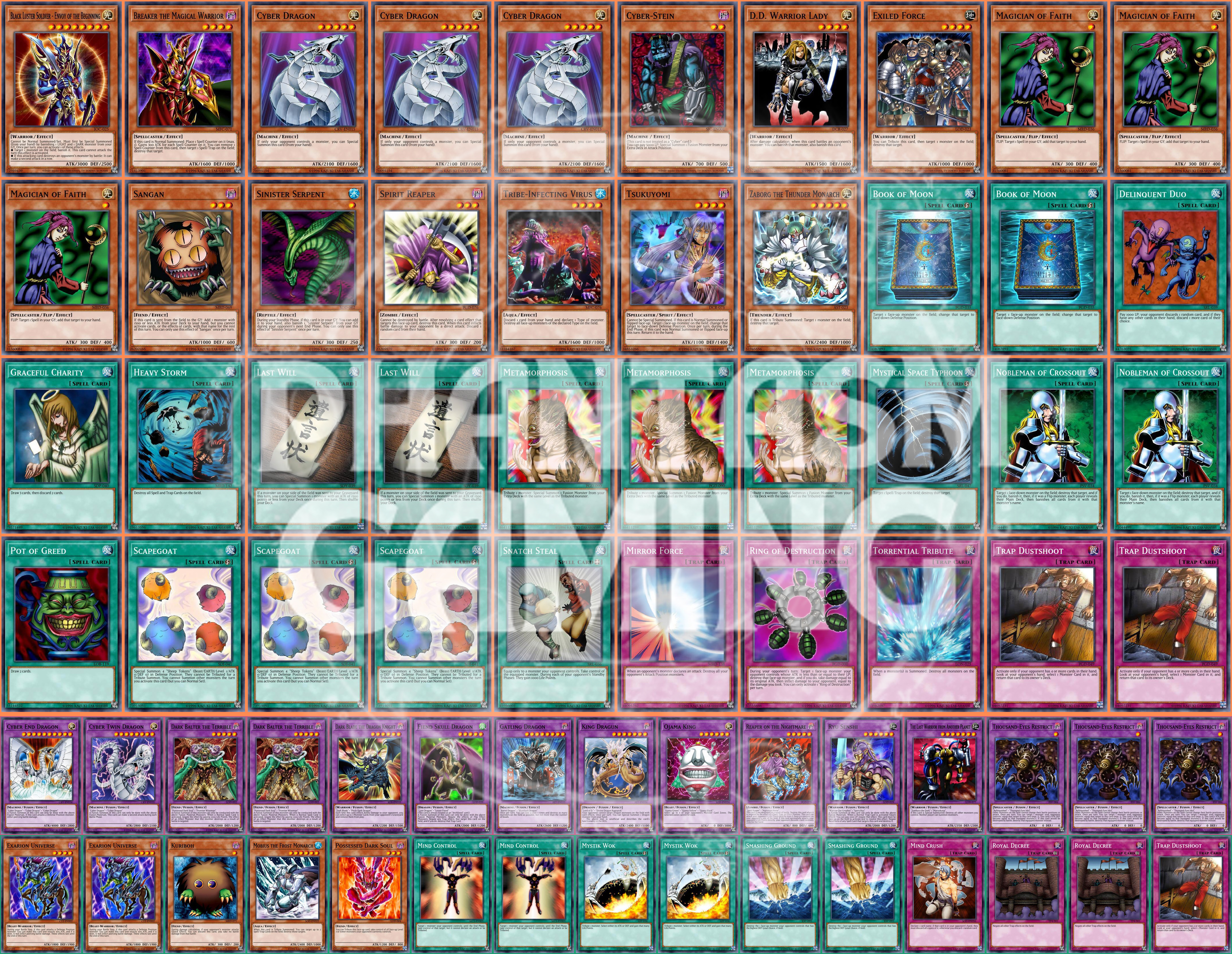 Goat Control Deck Cyber Dragon Stein Scapegoat Pot Greed Yugioh | eBay